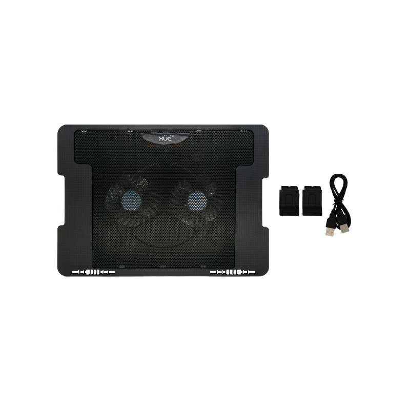 Base Disipadora de calor tipo Stand 2-VENT 4-POSIC 2XUSB NEGRA XUE® CS2V