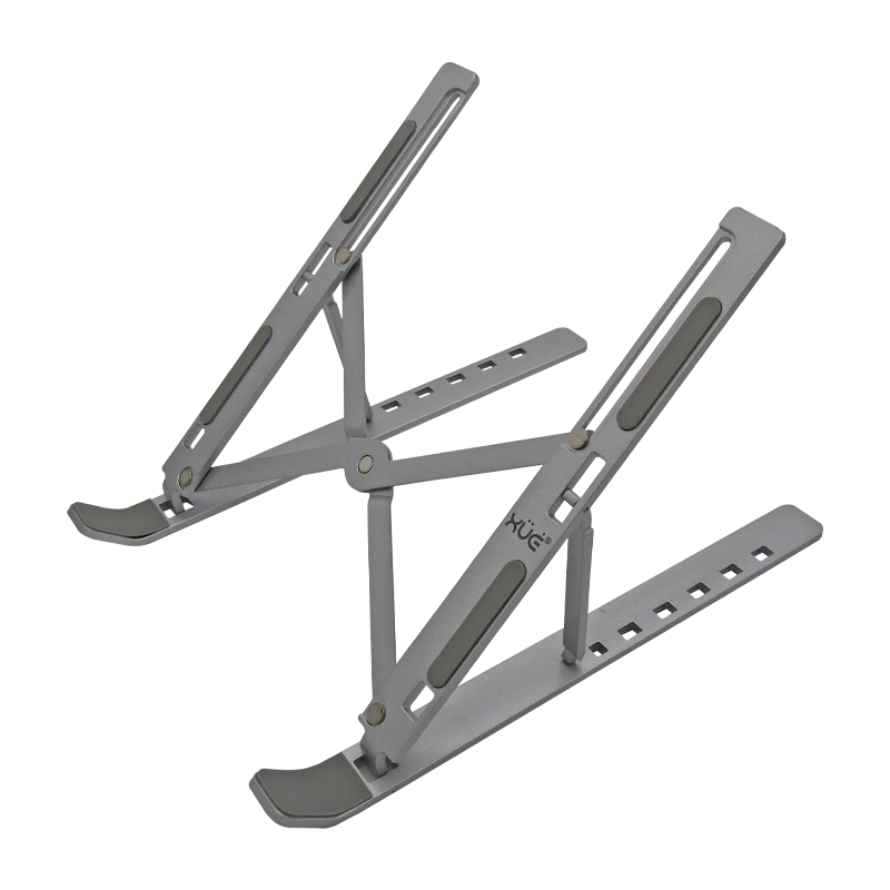Base portable de aluminio tipo stand de 6-posiciones, para laptops hasta 15.6", plateada XUE® N3