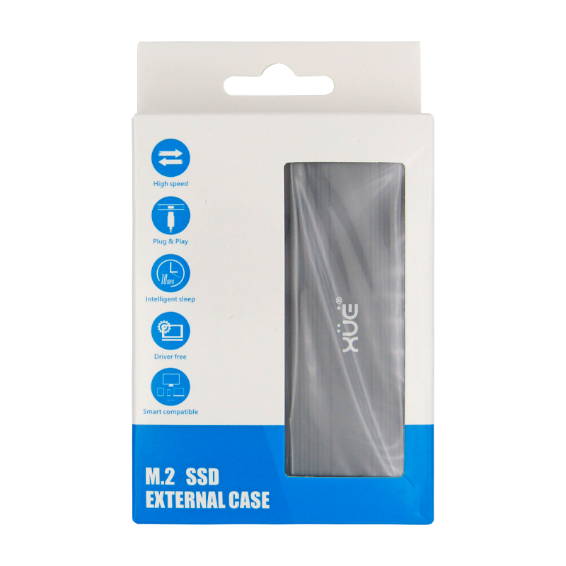 CAJA PCI-E NVME USB-C EXT SSD NVME KEY M & MSATA B+M KEY NEGRO 20Gbps XUE®