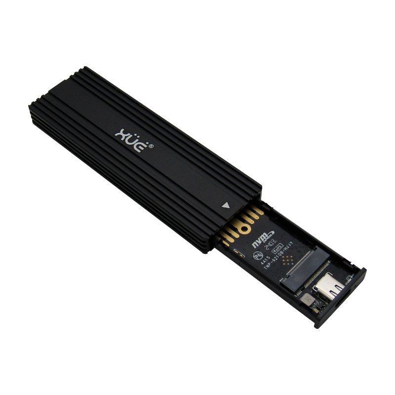 CAJA PCI-E NVME USB-C EXT SSD NVME KEY M & MSATA B+M KEY NEGRO 20Gbps XUE®