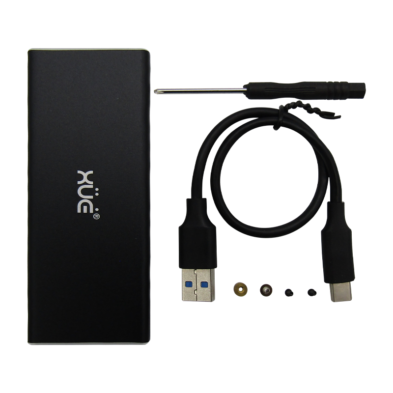 CAJA PCI-E NVME USB-C EXT DD NEGRA (SSD 29 + 5 PINS) + CABLE USB 3.0 A USB-C XUE®