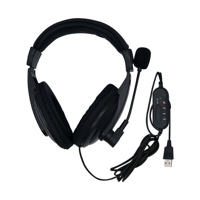 Diadema XUE® USB 2.0 G320 con MIC giratorio con control digital, Color Negro