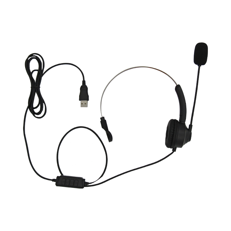 Diadema USB 2.0 XUE® U1 MONOAURAL METAL CON MIC/MUTE BUTTON/CONTROL EN CABLE 1.8M