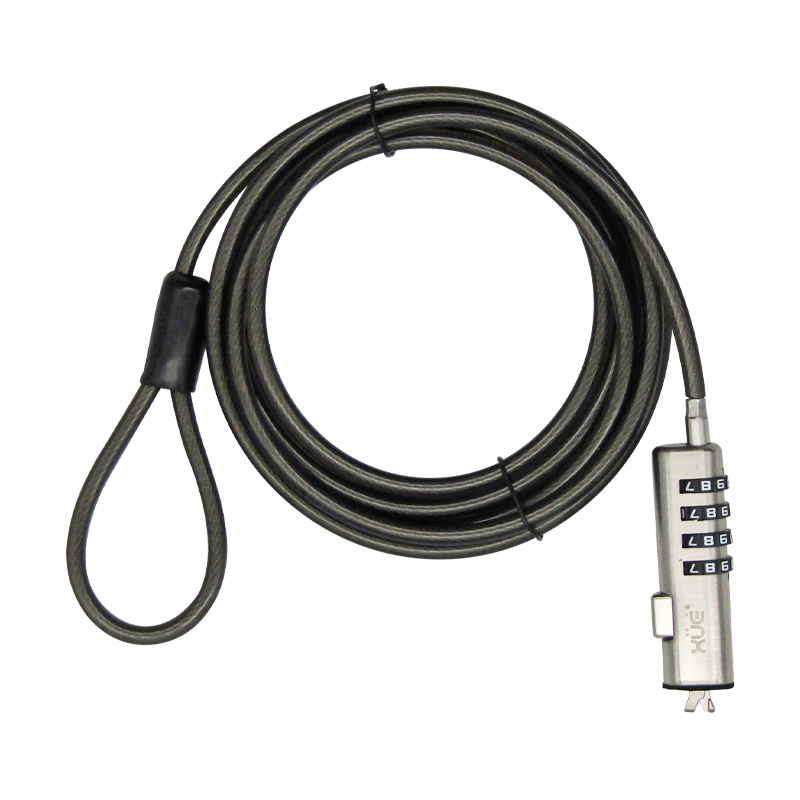 Guaya de Seguridad para Laptop 4-DIGITOS 2.0MT/4.2MM NOBLE WEDGE (CLAVE) XUE®