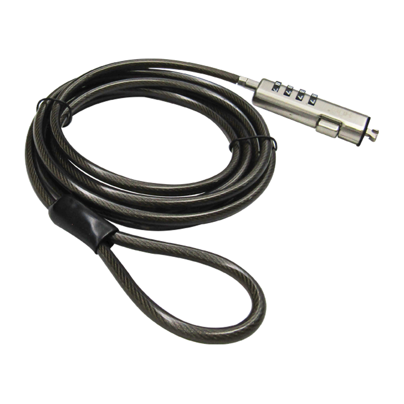 Guaya de Seguridad para Laptop 4-DIGITOS 2.0MT/4.2MM NOBLE WEDGE (CLAVE) XUE®