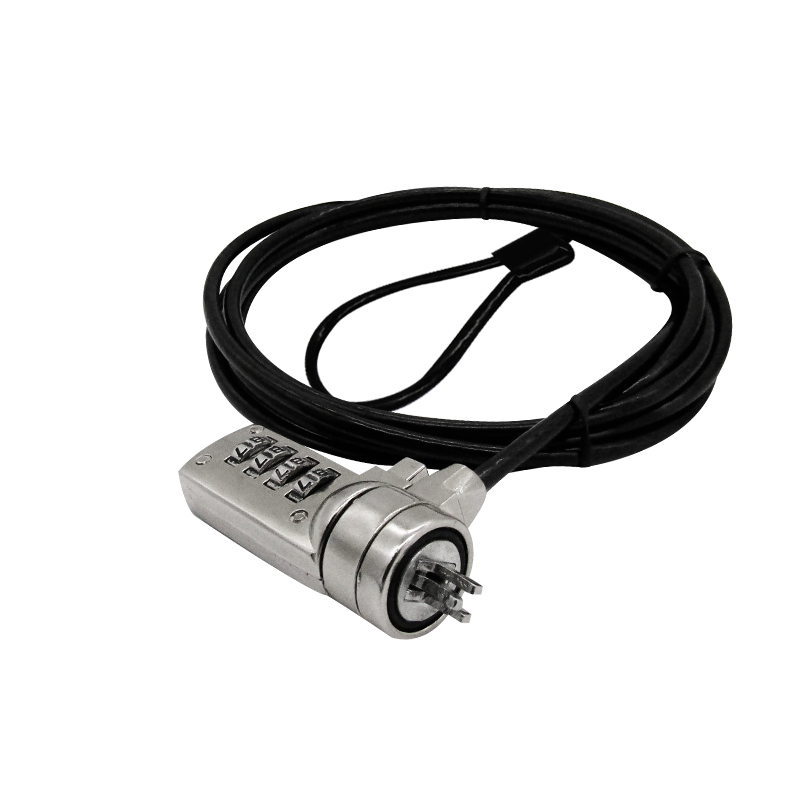 Guaya de seguridad para portátil de 4-Dígitos 1.8M 3.5MM SLOT STD XUE® (CLAVE)