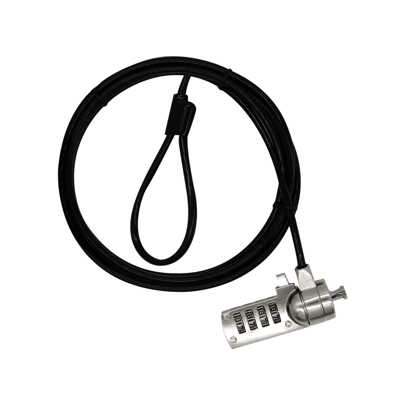Guaya de seguridad para portátil de 4-Dígitos 1.8M 3.5MM SLOT STD XUE® (CLAVE)