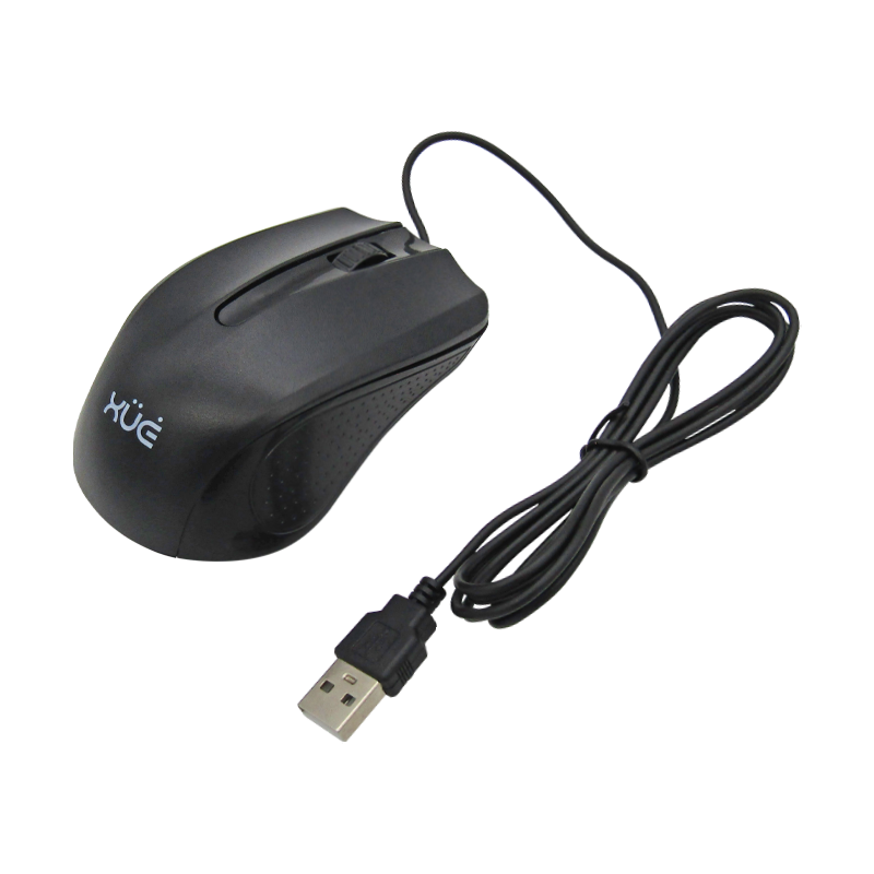 Mouse Óptico USB 2.0 1200DPI SILENT BUTTON NEGRO XUE® ST-353