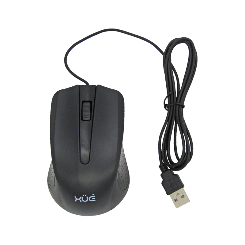 Mouse Óptico USB 2.0 1200DPI SILENT BUTTON NEGRO XUE® ST-353