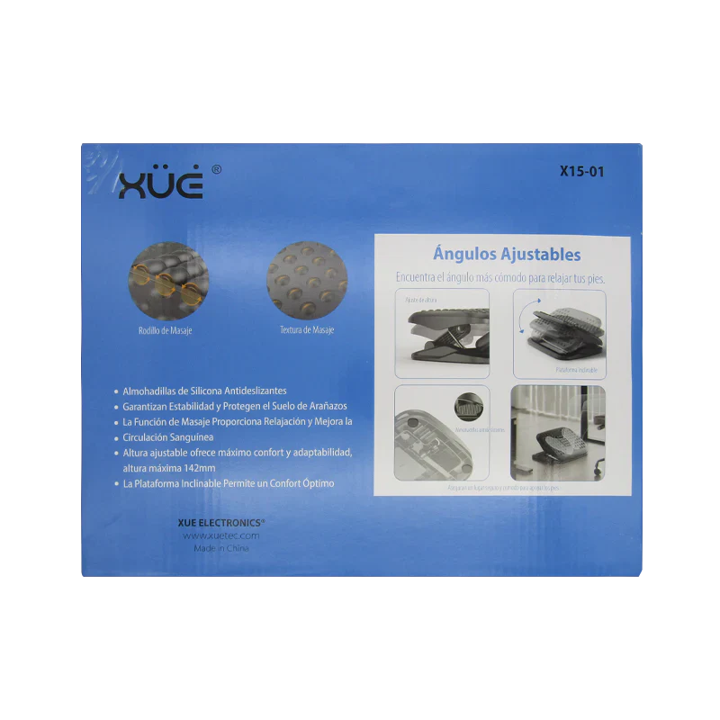 Descansa Pies Regulable con Rodillos Masajeadores XUE® X15-01