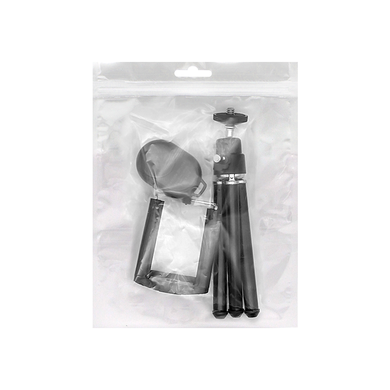 Trípode metálico de 18CM para webcam y celular 6.5", negro, con control remoto Bluetooth, marca XUE®