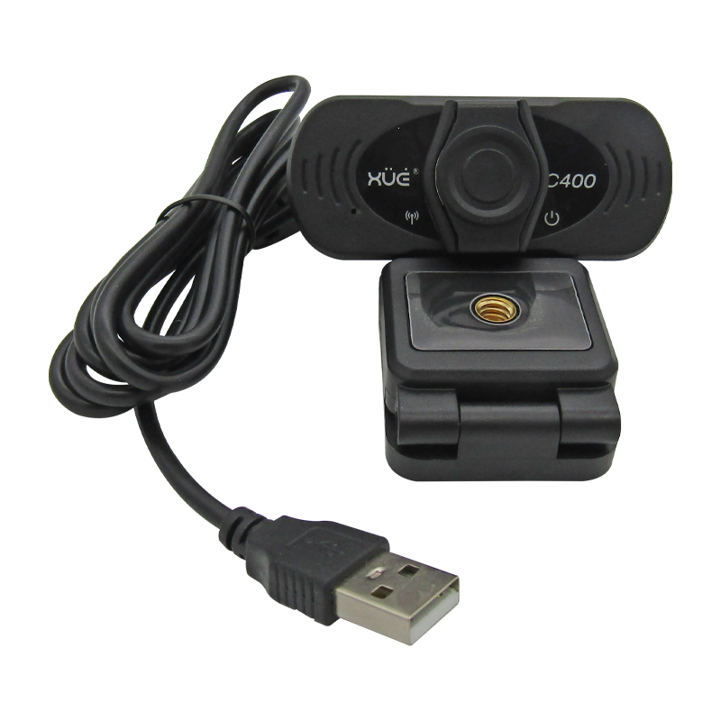 Cámara Webcam USB 2.0 HD 1080P 1920x1080, Mic Digital, color Negro XUE® C400