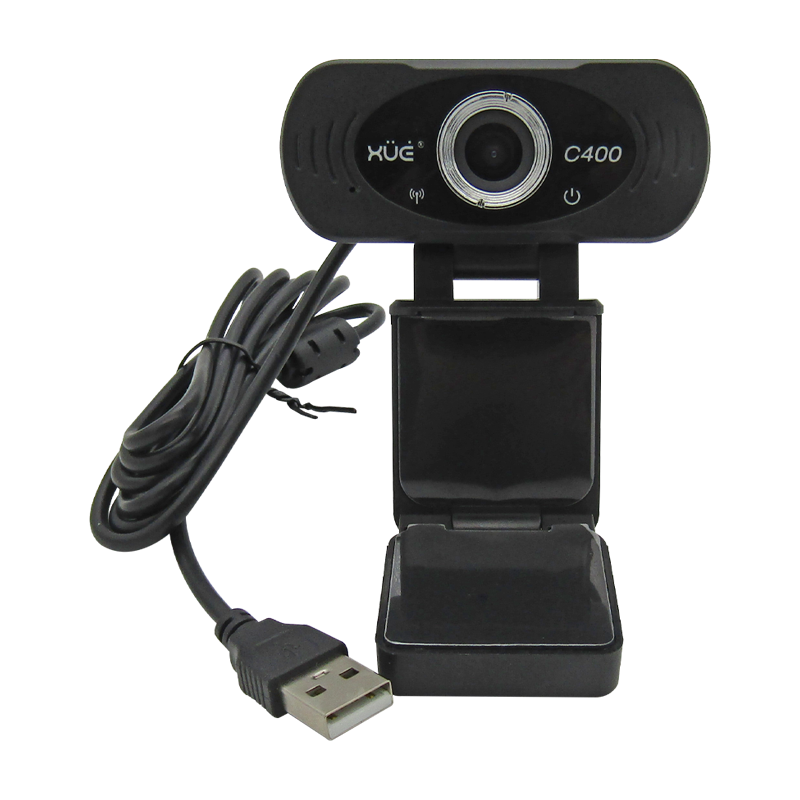 Cámara Webcam USB 2.0 HD 1080P 1920x1080, Mic Digital, color Negro XUE® C400