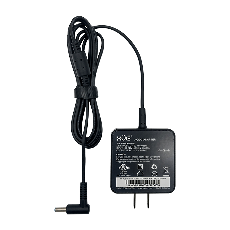 Cargador de corriente XUE® para portátil HP 19.5V-2.31A 45W (Punta azul) / 4.5*3.0