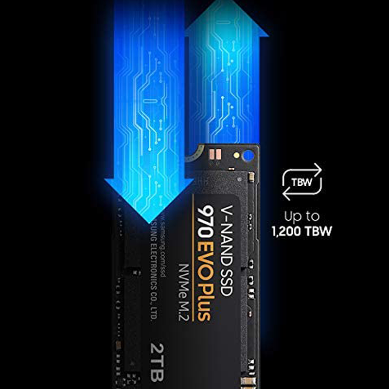 Disco de estado Sólido SSD PCI-E 3.0 M.2 2280 1TB NVME SAMSUNG EVO PLUS MZ-V7S1T0B/AM 3.500 MB/S