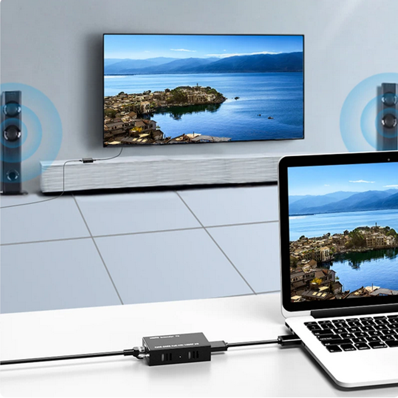 EXTENSOR HDMI 1080P 60M CON AUDIO RJ45 CAT5E/6