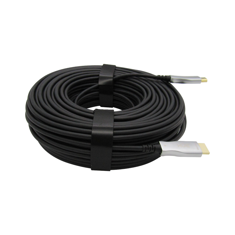 Cable HDMI-FIBRA Optica 2.0 2160P 4K @ 60HZ 50M Macho a Macho Negro XUE®