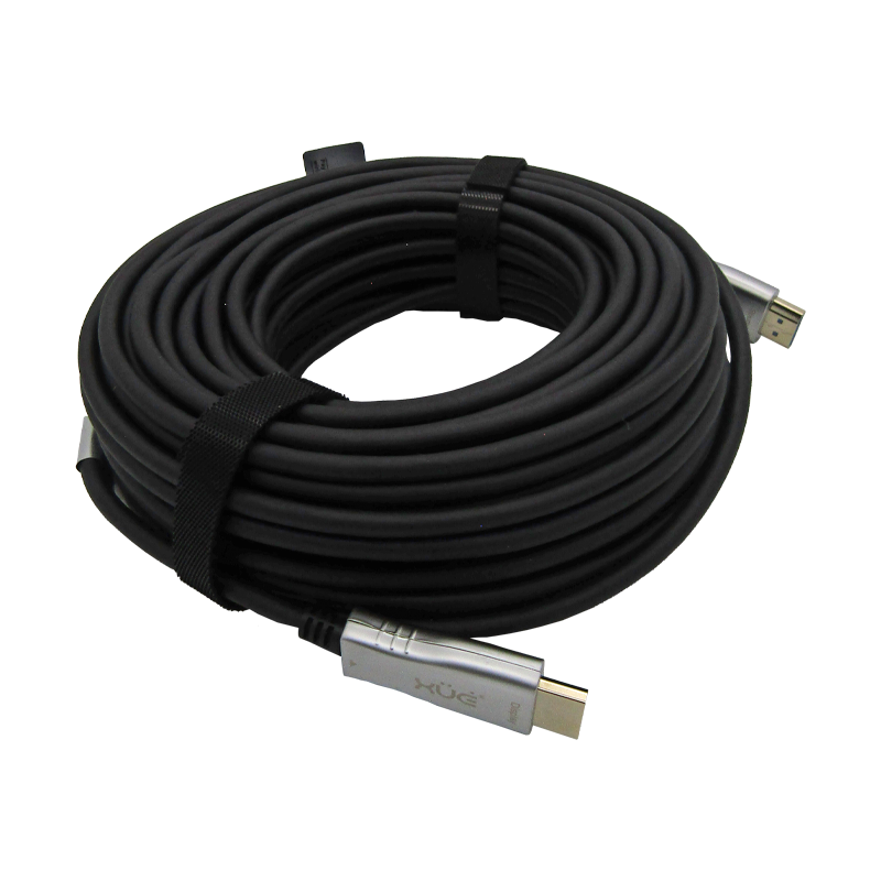 Cable HDMI V2.0 FIBRA OPT 2160P 4K/60HZ 20M ARC 18Gbps Macho a HDMI Macho, color Negro, marca XUE®