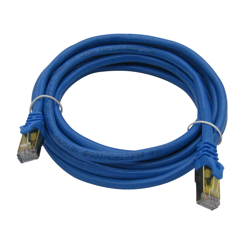 Cable Patchcord UTP CAT6A 3M 26AWG 10Gbps CCA 80% PVC color azul XUE®