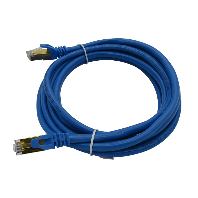 Cable Patchcord UTP CAT6A 3M 26AWG 10Gbps CCA 80% PVC color azul XUE®