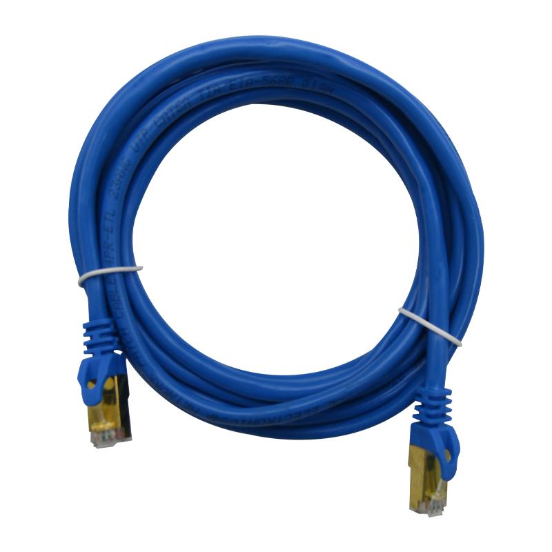 Cable Patchcord UTP CAT6A 3M 26AWG 10Gbps CCA 80% PVC color azul XUE®