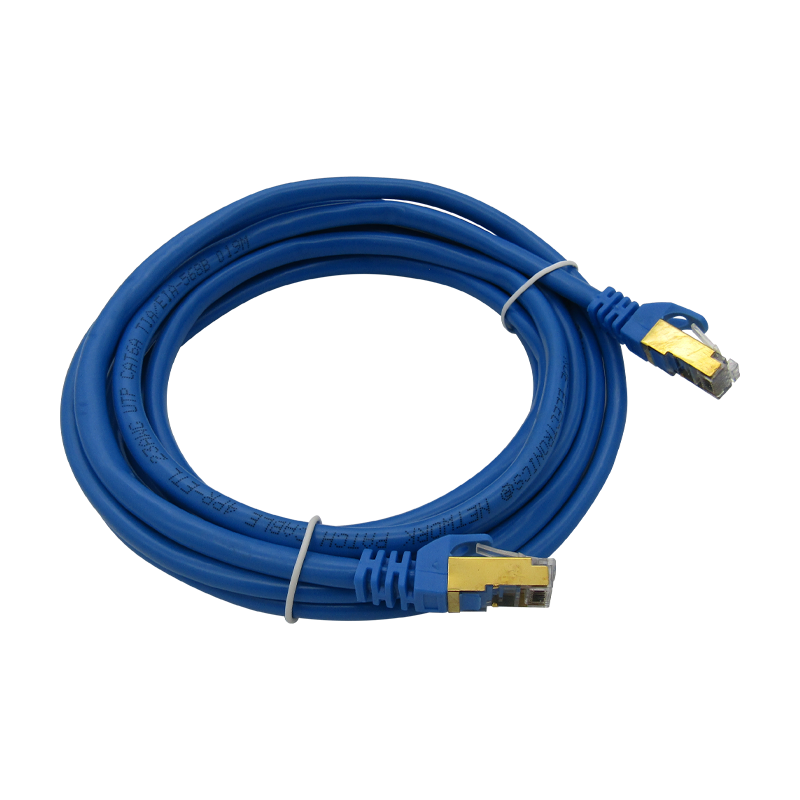 Cable Patchcord UTP CAT6A 3M 26AWG 10Gbps CCA 80% PVC color azul XUE®