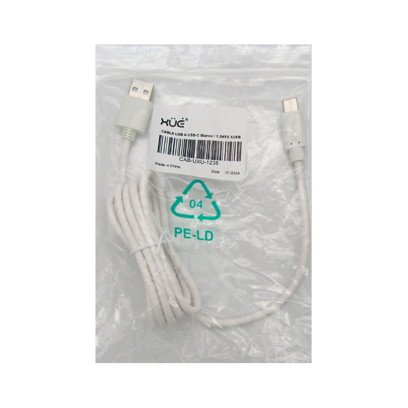 Cable USB-A A USB-C 1.2M BLANCO XUE®