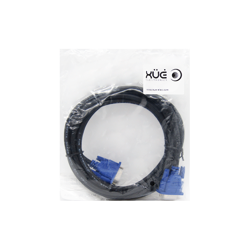 Cable VGA 1.8M HDB15 Macho a HDB15 Macho 15-Pines (3+4) 30AWG CU OD:6.0mm c/filtros XUE®