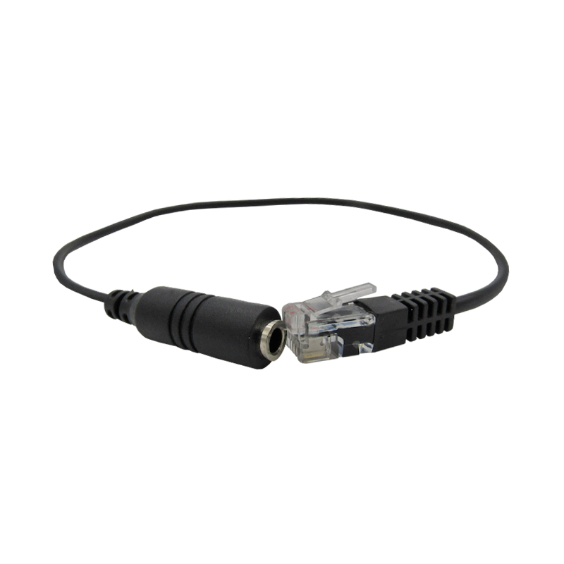 Convertidor de AUDIO 3.5MM A RJ9 PARA DIADEMA TELEFONO IP (NEGRO) XUE®