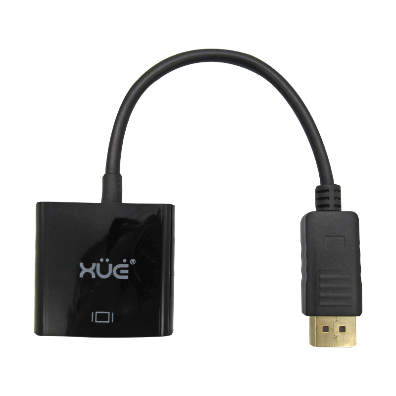 Convertidor Displayport Macho a DVI-D Hembra (Negro) Chipset 3361 marca XUE®