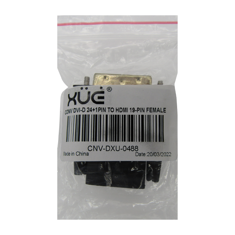 Convertidor DVI-D 24+1pin a HDMI 19-pin Hembra marca XUE®