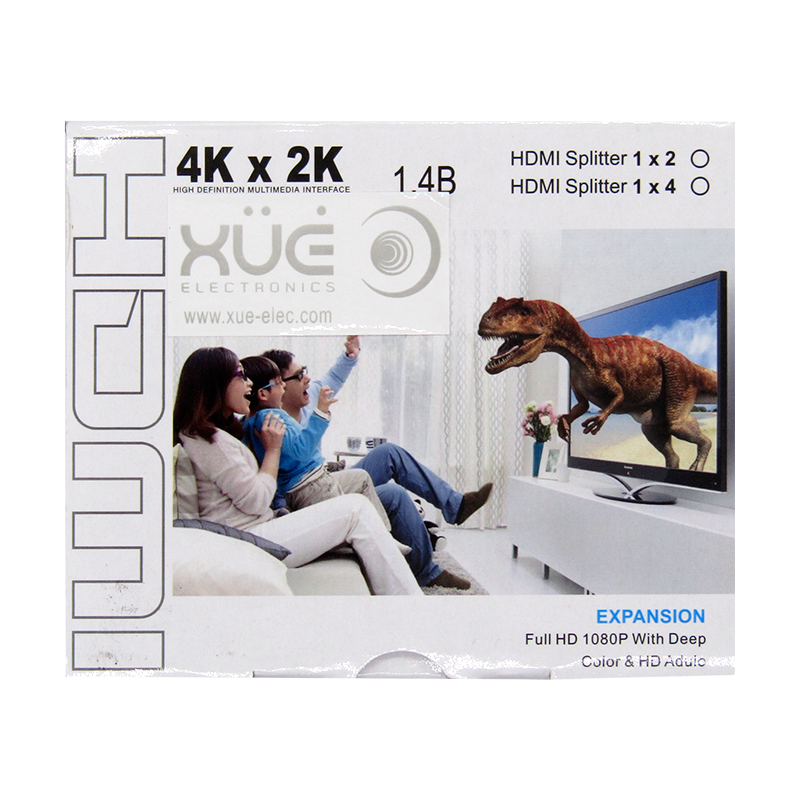 Splitter de video HDMI V1.4 a 4 Puertos HDMI 1080p & 4k marca XUE®