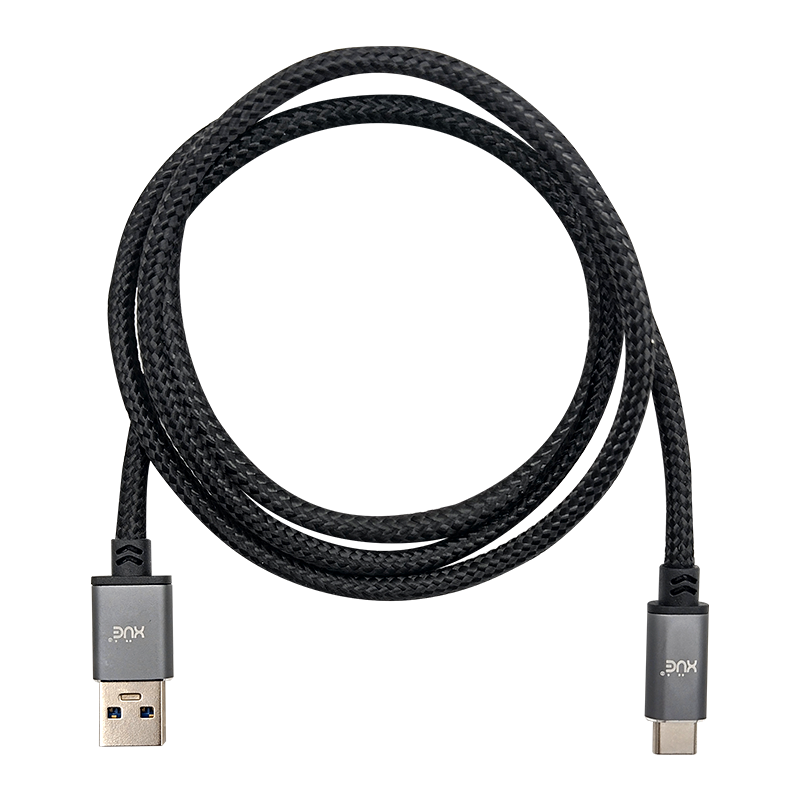 Convertidor USB-A 3.0 a USB-C 5V-3A 1m color Negro recubierto en nylon  XUE®
