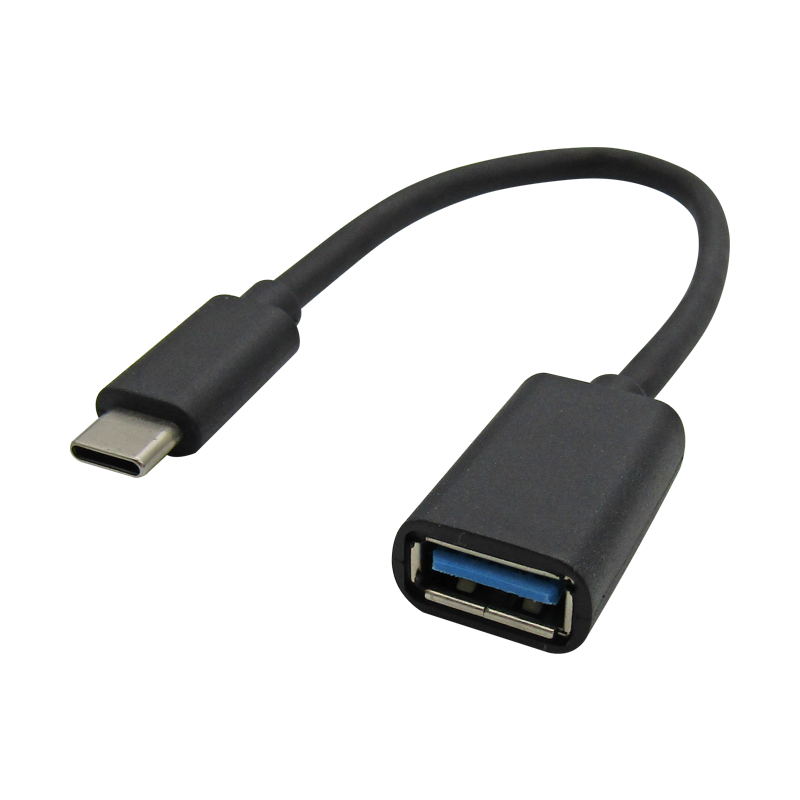 Convertidor OTG USB-C a USB 3.0 Hembra, Negro, marca XUE®