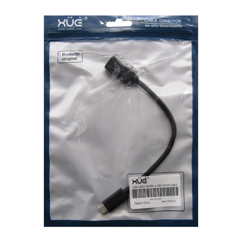 Convertidor OTG USB-C a USB 3.0 Hembra, Negro, marca XUE®