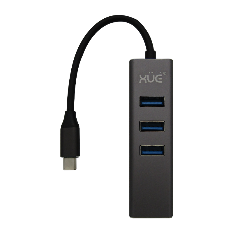 Convertidor USB-C 3.1 a Ethernet Gigabit USB 3.0 HUB (Mac OS 10) Negro marca XUE®