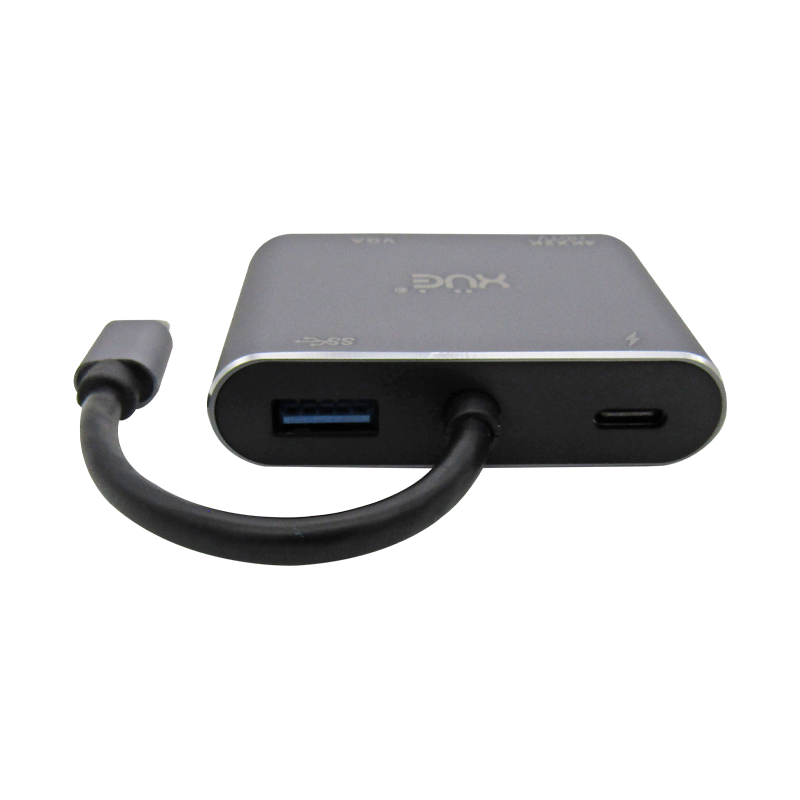 Convertidor USB-C 3.1 a HDMI 4K, VGA, USB 3.0, USB-C de carga, marca XUE®
