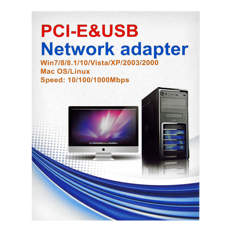 Tarjeta de Red PCIe 10/100/1000 RJ45 (Chip Realtek 8111F) con bracket Low Profile, marca XUE®