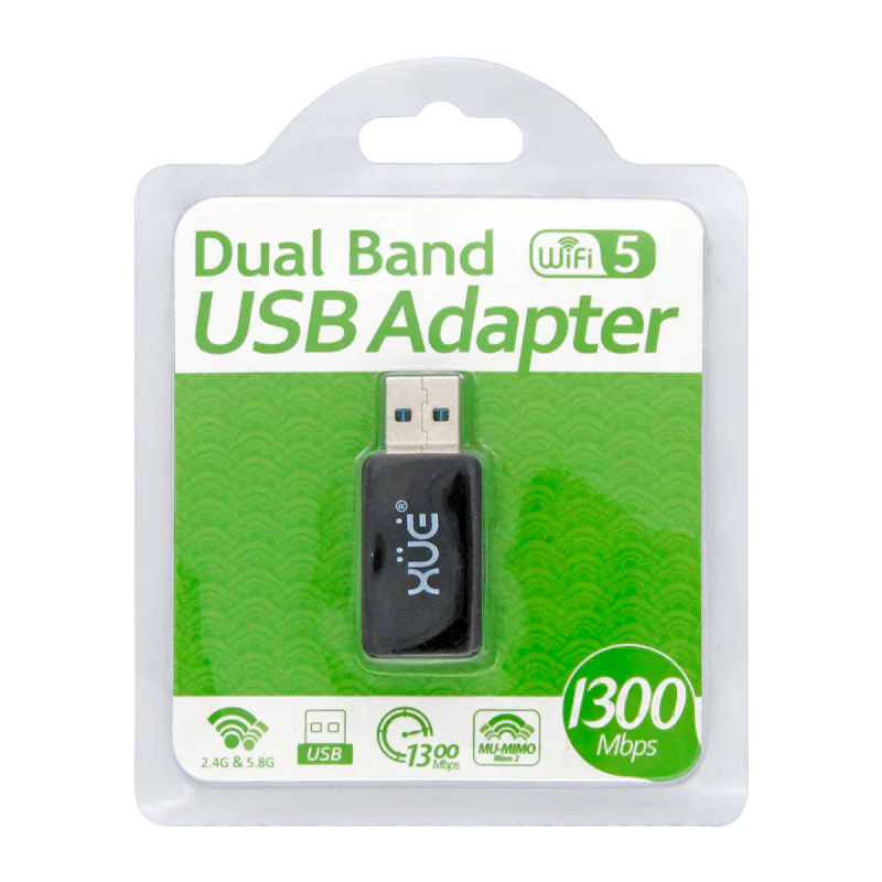 Adaptador USB 3.0 WIFI Dual Band 1300MBPS 802.11B/G/N (RTK 8812) XUE® RTK 8812