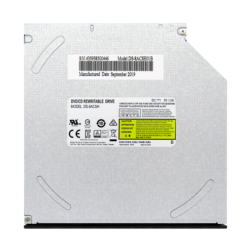 Drive quemador interno 12.7MM SATA para laptops DVD+RW 8X LITEON DS-8ACSH