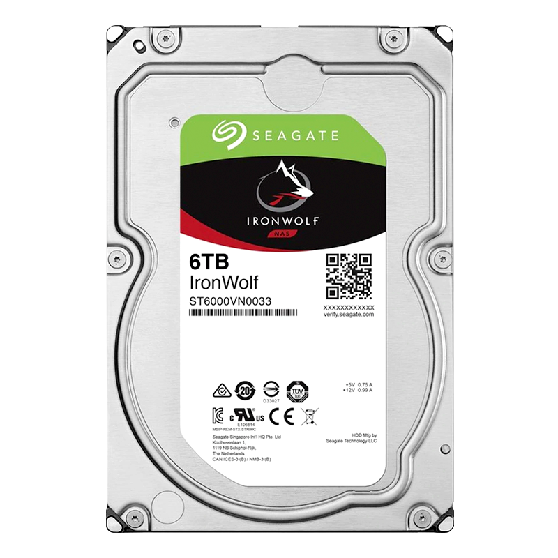 Disco duro para NAS SATA 3.5" 6TB 7200rpm 128MB Seagate® Ironwolf ST6000VN0033