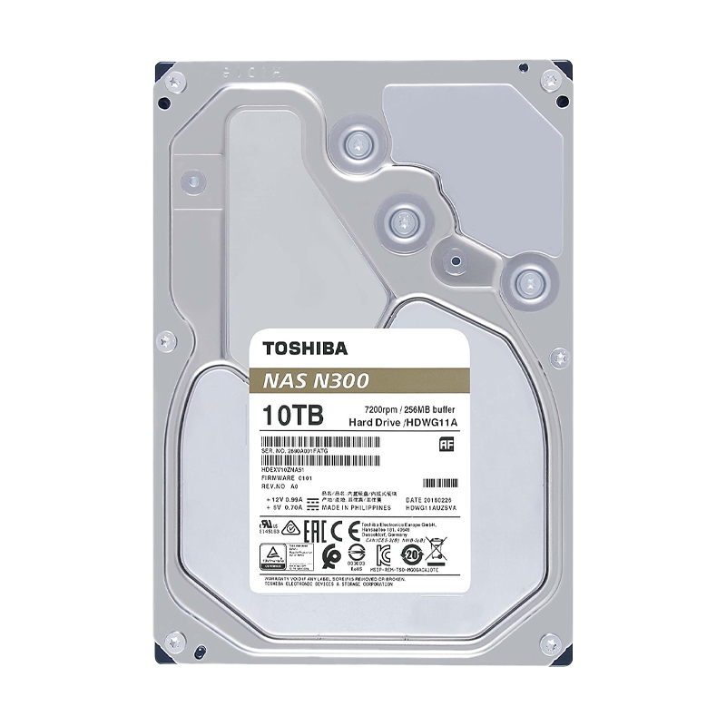Disco Duro NAS SATA 3.5 10TB 7200RPM 256MB TOSHIBA N300 HDWG11AXZSTA