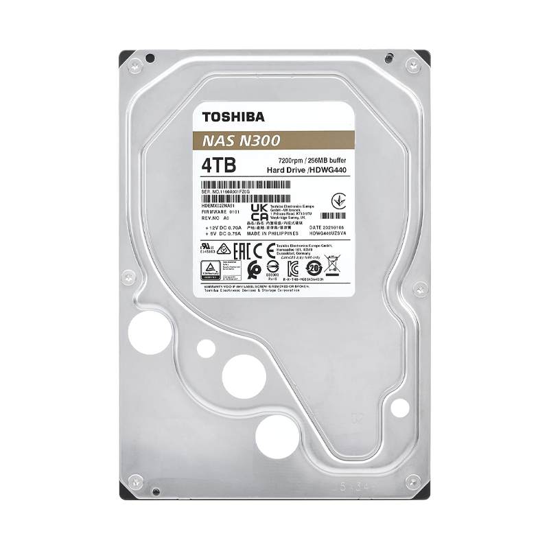 Disco Duro NAS SATA 3.5 4TB 7200RPM 256MB TOSHIBA N300 HDWG440XZSTA