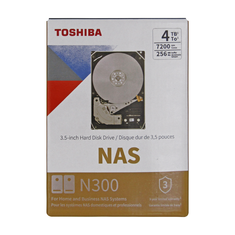 Disco Duro NAS SATA 3.5 4TB 7200RPM 256MB TOSHIBA N300 HDWG440XZSTA