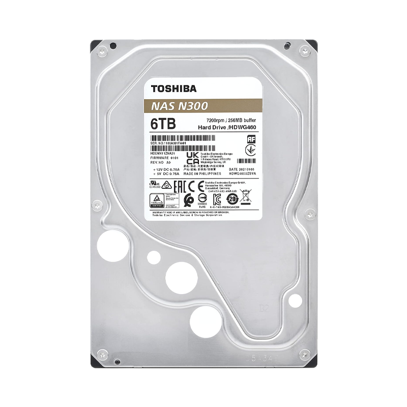 Disco Duro NAS SATA 3.5 6TB 7200RPM 256MB TOSHIBA N300 HDWG460XZSTA