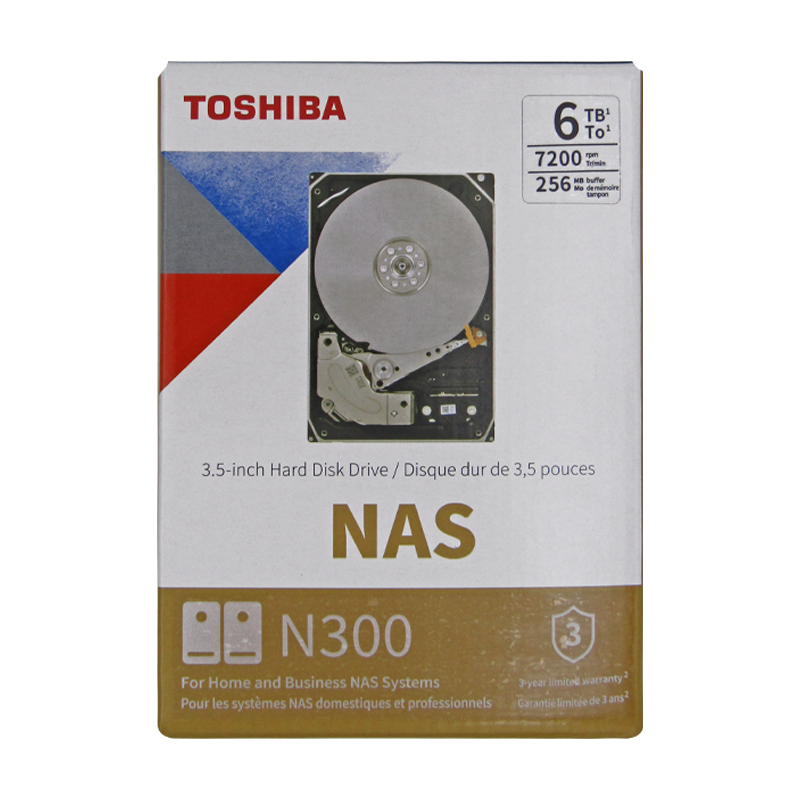 Disco Duro NAS SATA 3.5 6TB 7200RPM 256MB TOSHIBA N300 HDWG460XZSTA