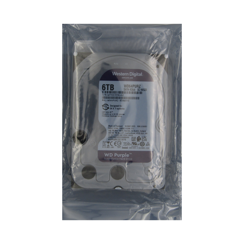 Disco Duro NAS SATA 3.5" 6TB 5640RPM 256MB WD PURPLE WD64PURZ