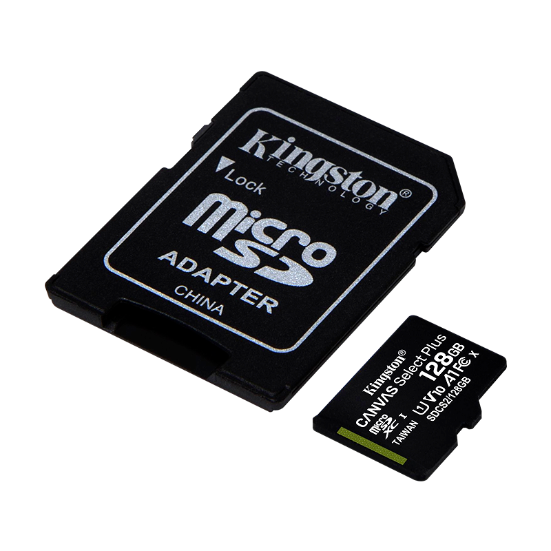 Memoria Micro SD 128GB Class 10 Kingston SDCS2/128GB con Adaptador