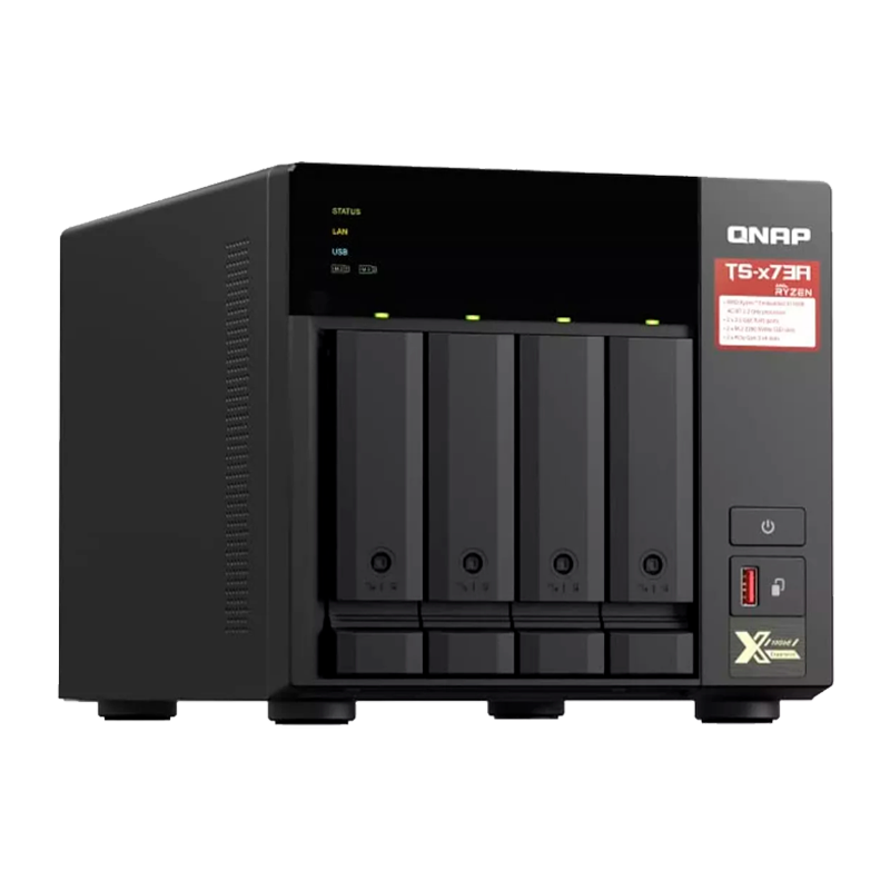 NAS Torre 4-BAY QNAP TS-473A-8G CPU AMD Ryzen V1500B 4-CORE 2.2GHZ RAM 8GB (MAX 64GB) 2 x 2,5GbE