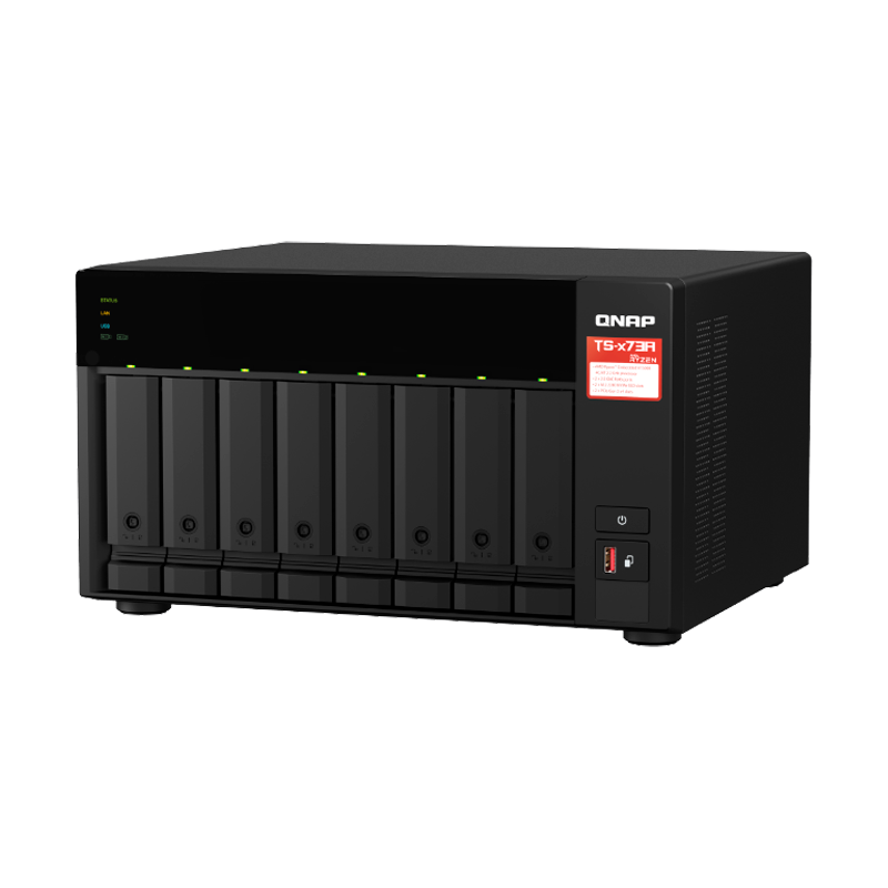 NAS Torre 8-BAY QNAP TS-873A-8G CPU AMD Ryzen V1500B 4-CORE 2.2GHZ RAM 8GB (MAX 64GB), 2 x 2,5GbE